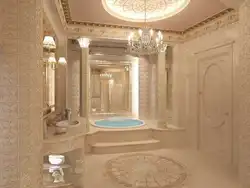 Дизайн ванны в которой есть колонны