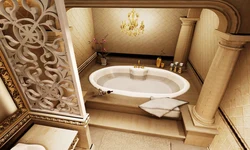 Bath design with columns