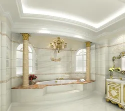 Bath design with columns