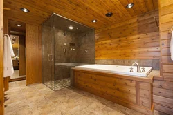 Bath Floor In A Wooden House Photo