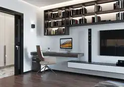 Living room in a modern style with a table photo