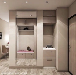 Дизайн шкафов в квартире студии