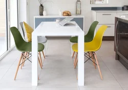Color Of Chairs And Table In The Kitchen Photo