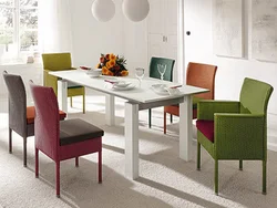 Color of chairs and table in the kitchen photo