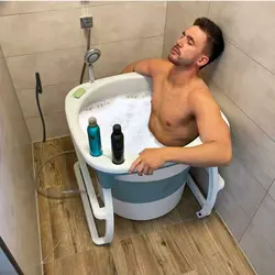 Bathtub photo with a person