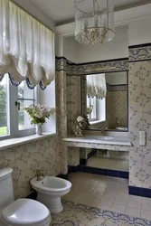 Bathroom interior with ornament