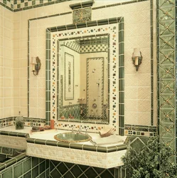 Bathroom interior with ornament