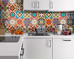 Design Of Old Tiles In The Kitchen