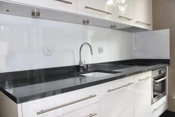 Glossy countertop for the kitchen in the interior