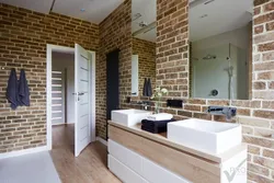 Bath design in a brick house