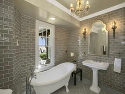 Bath design in a brick house