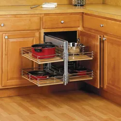 Corner drawer for kitchen design