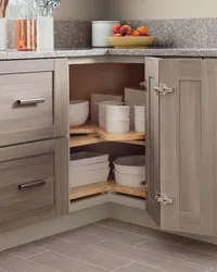 Corner drawer for kitchen design