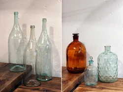 Bottles in the kitchen interior