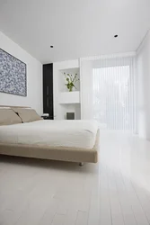 Modern laminate in the bedroom interior