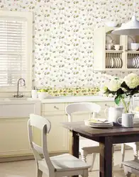 Kitchen Interior In Small Flowers