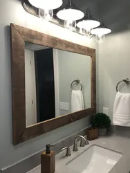 Как повесить зеркало в ванной фото