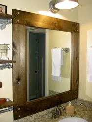 How to hang a mirror in the bathroom photo