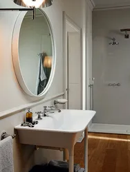 How to hang a mirror in the bathroom photo