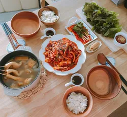 Korean cuisine at home photo
