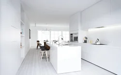 Кухня С Белым Полом Дизайн Фото