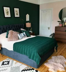 Gray Emerald Bedroom Design