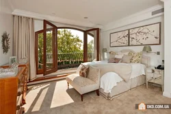 Bedroom design with access to the terrace