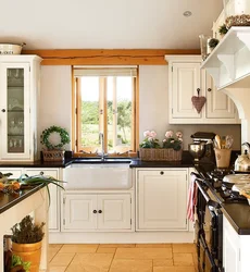 Photo Of A Kitchen In A Country House With A Window