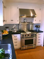 Gas Stove In The Interior Of A Small Kitchen Photo