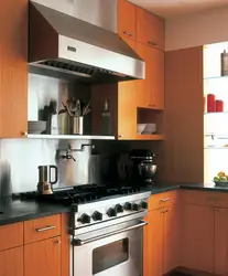 Gas Stove In The Interior Of A Small Kitchen Photo