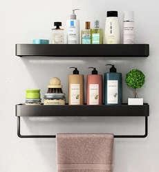 Bathroom shampoo shelf design