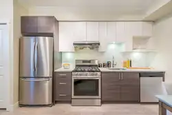 Refrigerator in the color of the kitchen photo