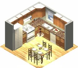 House kitchen plan with photo