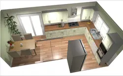 План кухни в доме с фото
