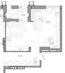 House kitchen plan with photo