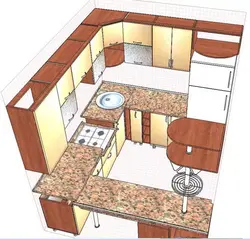 План кухни в доме с фото