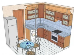 План кухні ў доме з фота
