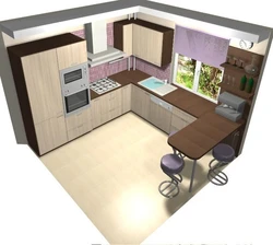 План кухні ў доме з фота