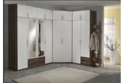 Hallway With Swing Doors And Mirror Photo