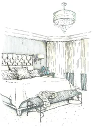 Bedroom interior design drawings