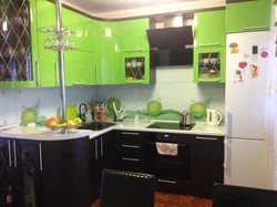 Photo Of Black And Light Green Kitchen