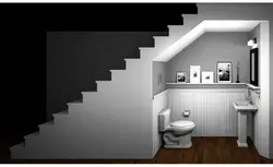 Bathroom under the stairs photo