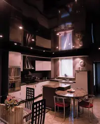 Кухня Интерьер Темный Потолок