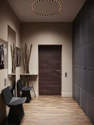 Brown hallway in the interior photo