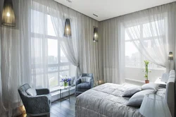 Bedroom design with corner window