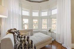 Bedroom design with corner window
