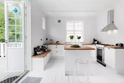 Белая кухня белая падлога фота