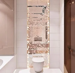 Mirror mosaic in the bath photo