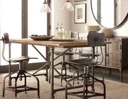 Фото столов на кухню в лофт стиле