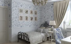 Wallpaper In The Bedroom Interior Provence